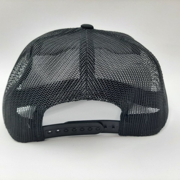 Harley Davidson Flat Bill Trucker Mesh Snapback Cap Hat Black Silver Gray Shield - Picture 4 of 4